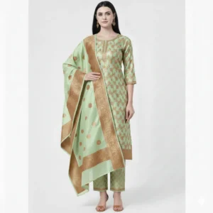 3 Piece - Cotton Jacquard Suit