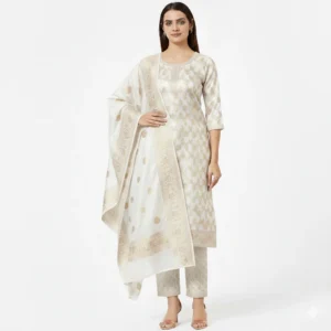 3 Piece - Cotton Jacquard Suit