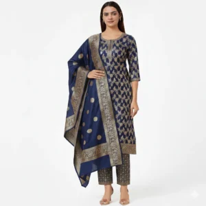 3 Piece - Cotton Jacquard Suit